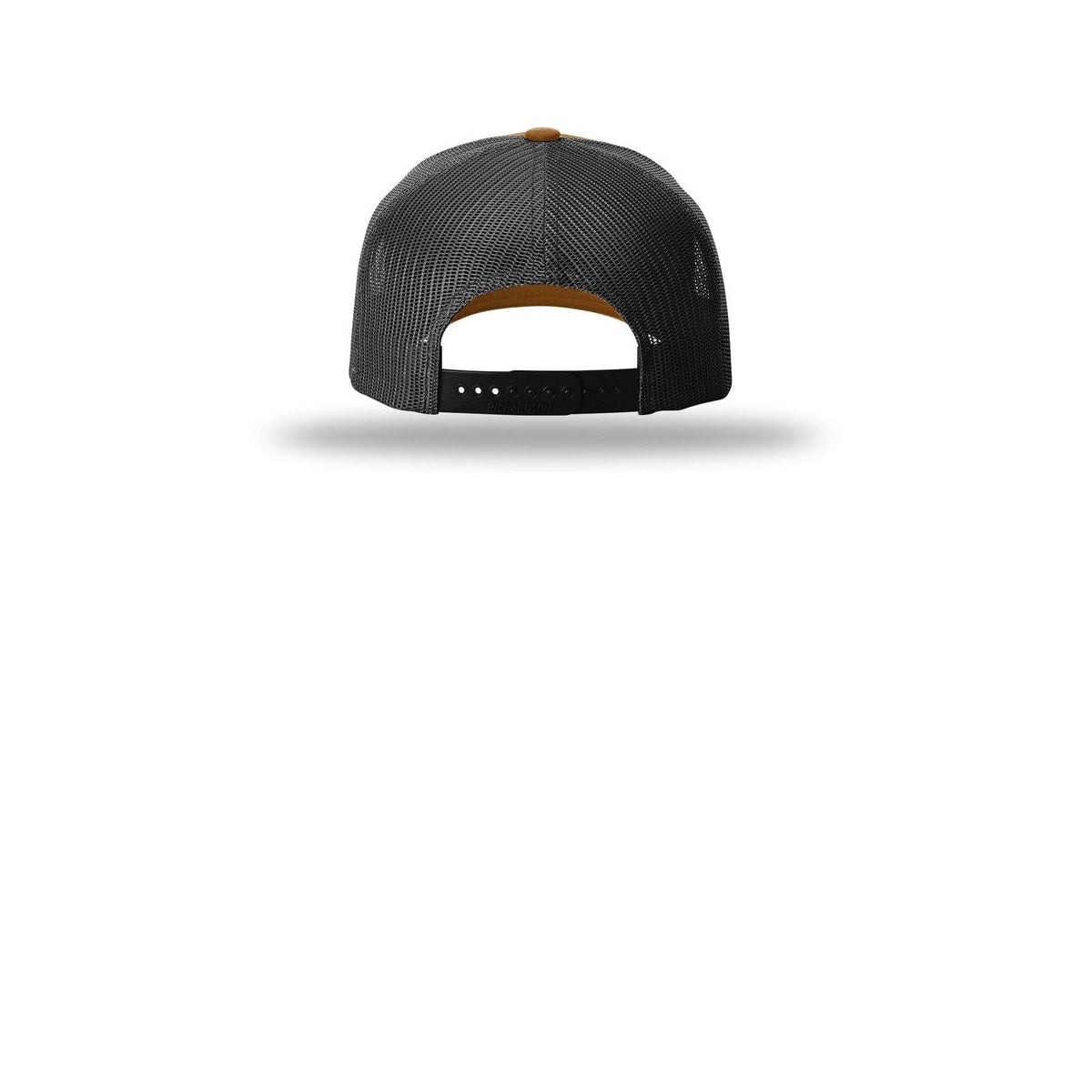 Richardson Five-Panel Cap with Rope 112FPR — Caramel/ Black/ Black (Back)