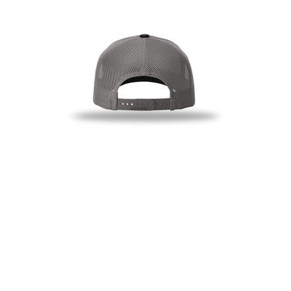 Richardson Five-Panel Cap with Rope 112FPR — Black/ Charcoal/ Charcoal (Back)