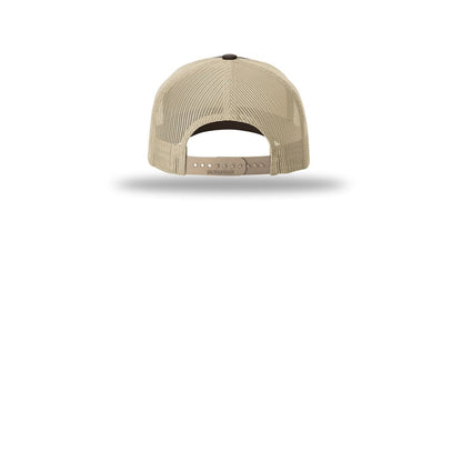 Richardson Five-Panel Cap with Rope 112FPR — Brown/ Khaki/ Khaki (Back)