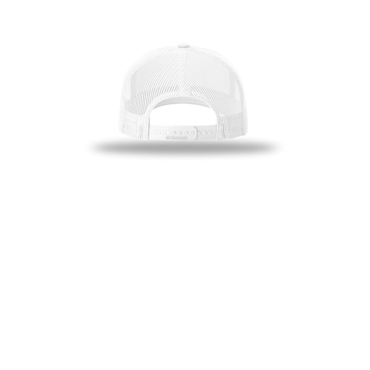 Richardson Five-Panel Cap with Rope 112FPR — White/ Black (Back)
