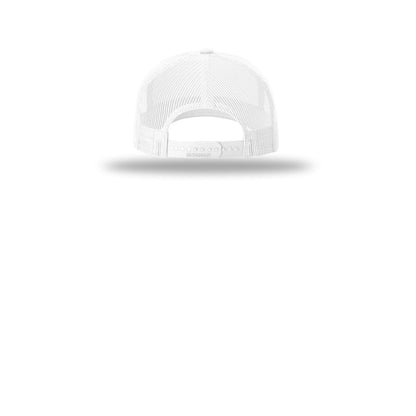 Richardson Five-Panel Cap with Rope 112FPR — White/ Black (Back)