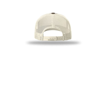 Richardson Five-Panel Trucker Cap 112FP — Chocolate Chip/ Birch (Back)