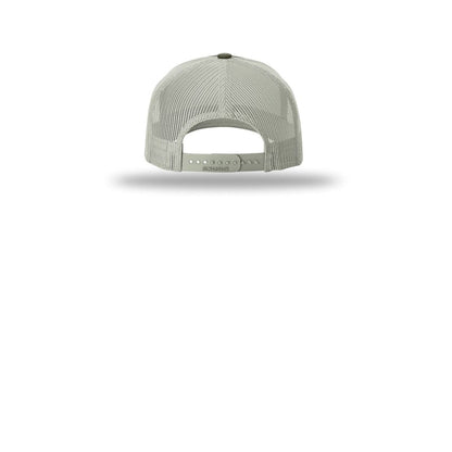 Richardson Five-Panel Trucker Cap 112FP — Beetle/ Quarry (Back)