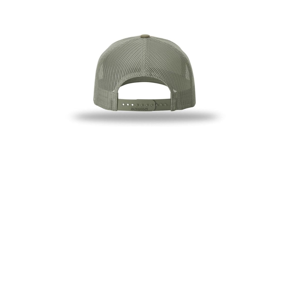 Richardson Five-Panel Trucker Cap 112FP — Pale Khaki/ Loden (Back)