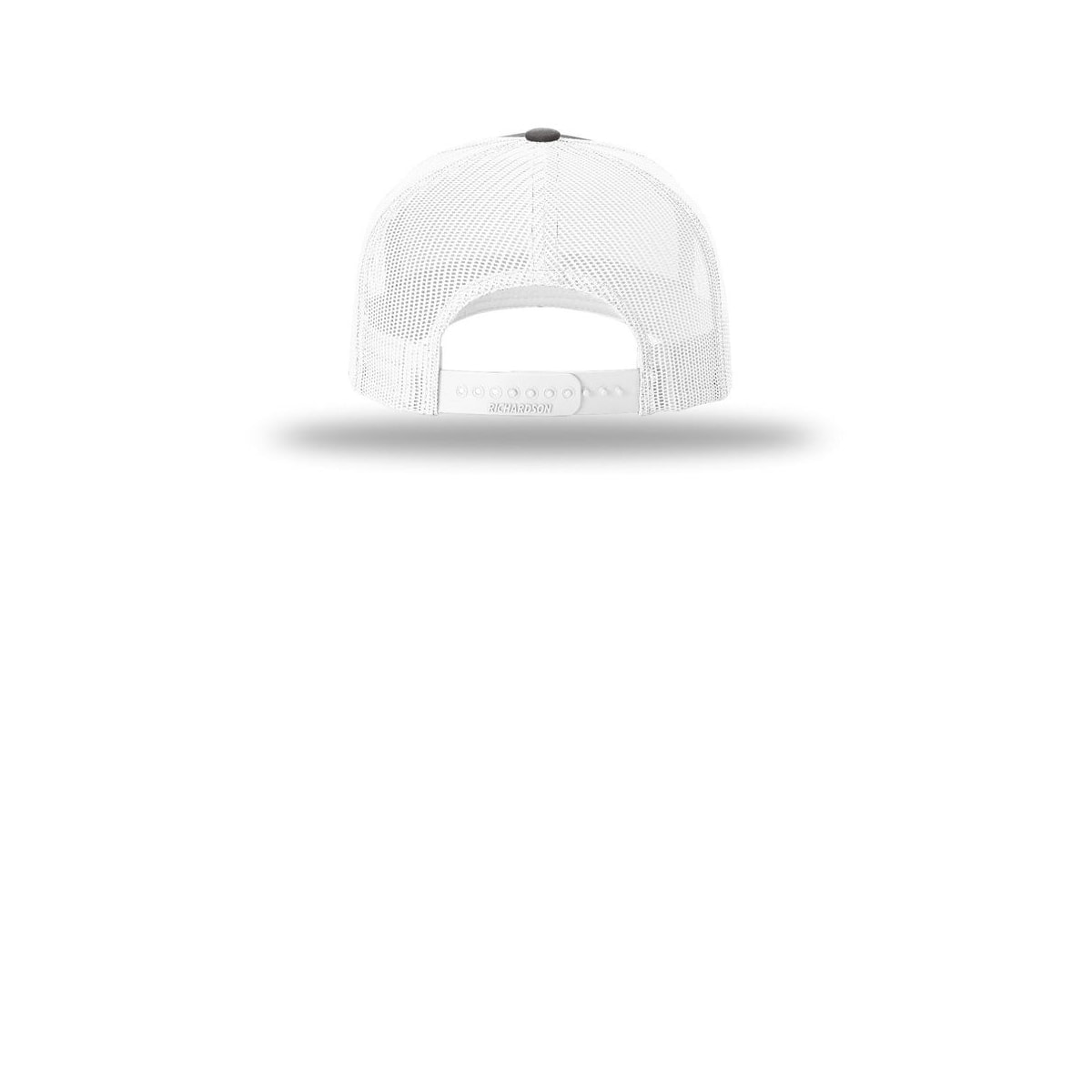 Richardson Five-Panel Trucker Cap 112FP — Charcoal/ White (Back)