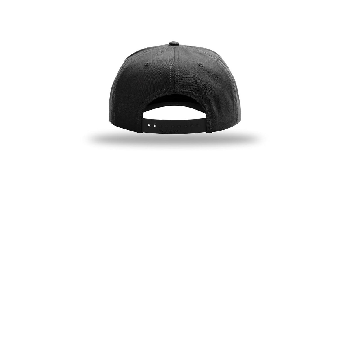 Richardson Full Fabric 5-Panel Champ 323FPC Cap — Black (Back)