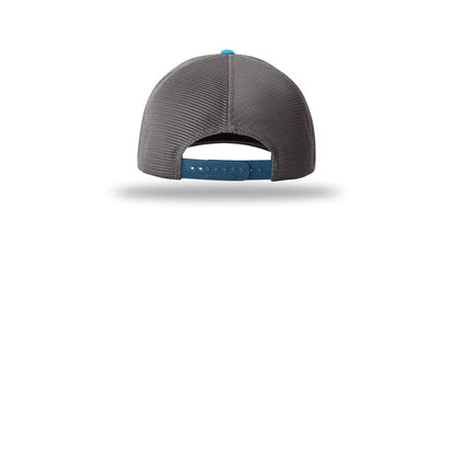 Richardson Hood River 173 Cap — Cement Grey/ Dark Charcoal/ Pool Blue (Back)