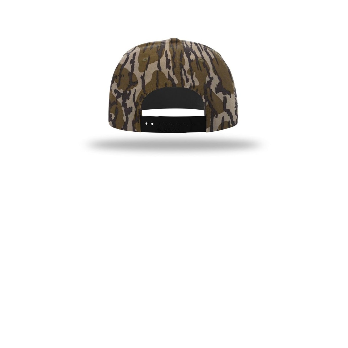 Richardson Printed Umpqua Gramps Hat 256P Cap — Mossy Oak Bottomland/ Black (Back)