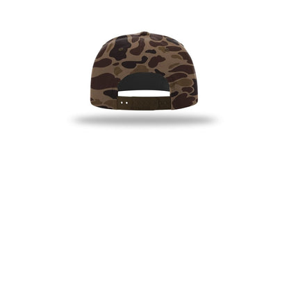 Richardson Printed Umpqua Gramps Hat 256P Cap — Bark Duck Camo/ Brown (Back)