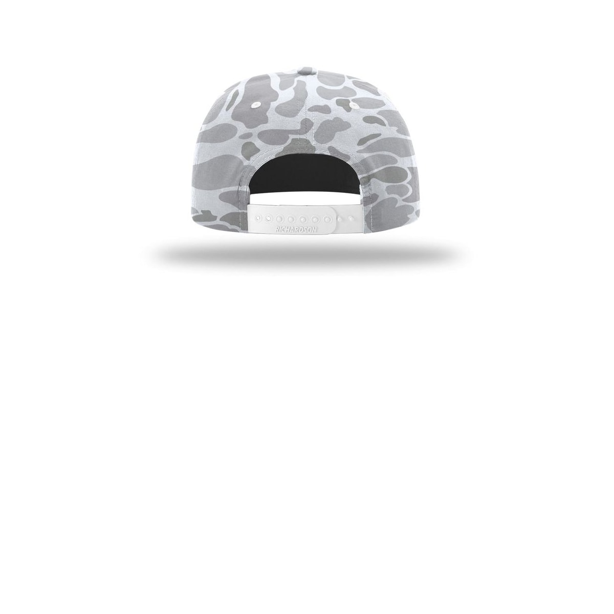 Richardson Printed Umpqua Gramps Hat 256P Cap — Blizzard Duck Camo/ White (Back)