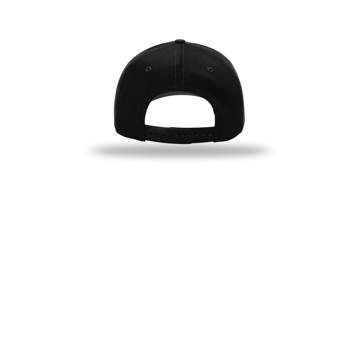 Richardson Pro Twill Snapback 212 Cap — Black (Back)