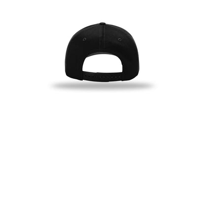 Richardson Pro Twill Snapback 212 Cap — Black (Back)
