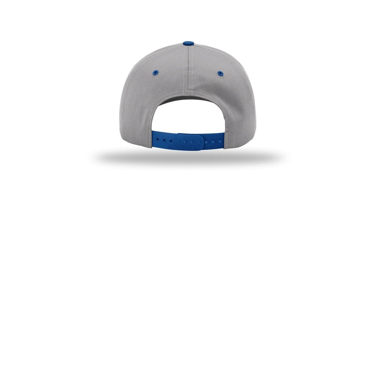 Richardson Pro Twill Snapback 212 Cap — Grey/ Grey/ Royal (Back)