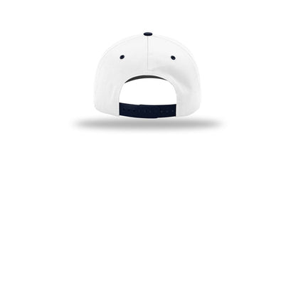Richardson Pro Twill Snapback 212 Cap — White/ White/ Navy (Back)