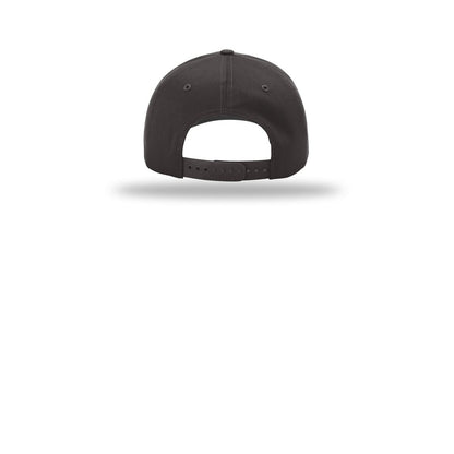 Richardson Pro Twill Snapback 212 Cap — Charcoal (Back)