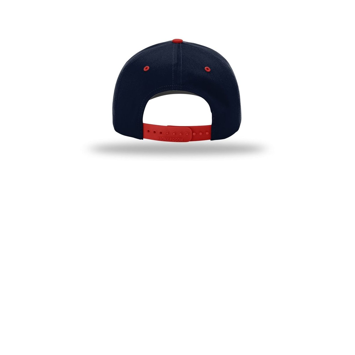 Richardson Pro Twill Snapback 212 Cap — Navy/ Navy/ Red (Back)