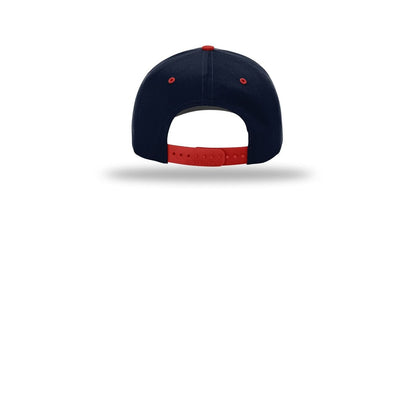 Richardson Pro Twill Snapback 212 Cap — Navy/ Navy/ Red (Back)