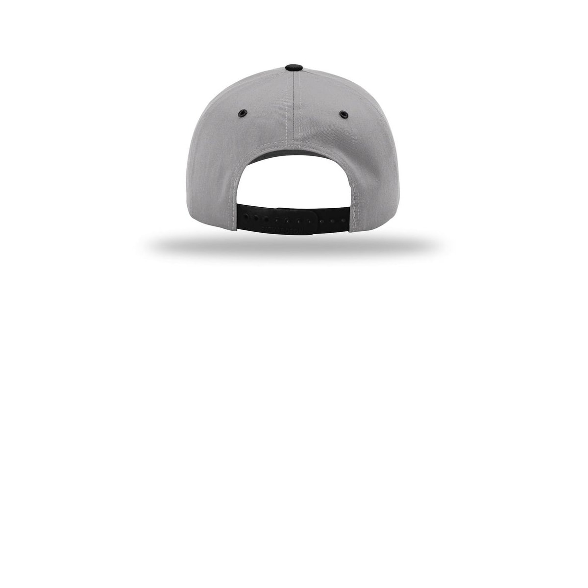 Richardson Pro Twill Snapback 212 Cap — Grey/ Grey/ Black (Back)