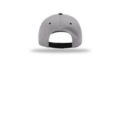 Richardson Pro Twill Snapback 212 Cap — Grey/ Grey/ Black (Back)