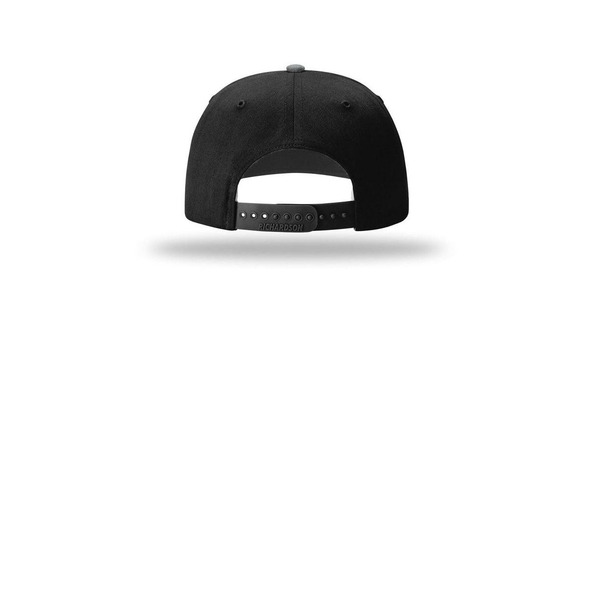 Richardson Solid Twill Trucker 312 Cap — Heather Grey/ Black (Back)