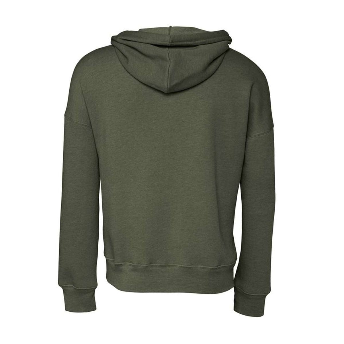 Unisex Fleece Hoodie — Military Green (Back)