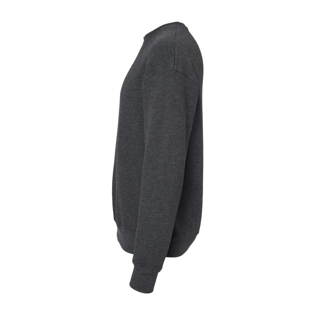 Unisex Fleece Sweatshirt — Dark Grey Heather (Left)