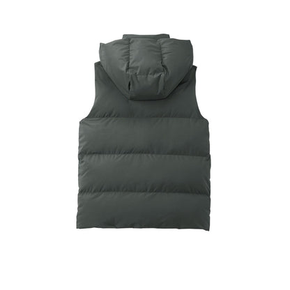 Women's Puffer Vest — Anchor Grey (Back)