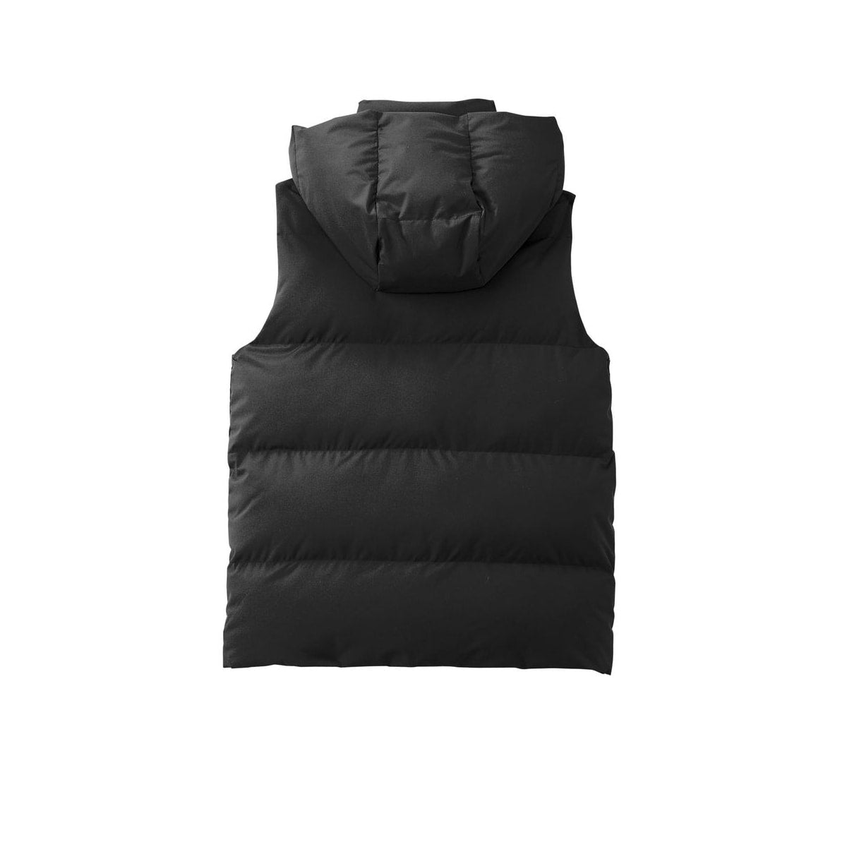Women's Puffer Vest — Deep Black (Back)