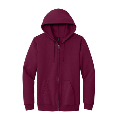 gildan-heavy-blend-full-zip-hooded-sweatshirt — Maroon