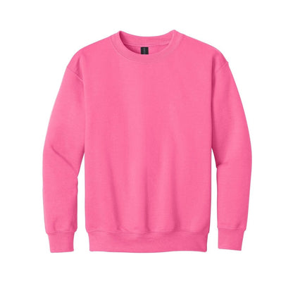 gildan-youth-heavy-blend-crewneck-sweatshirt — Safety Pink