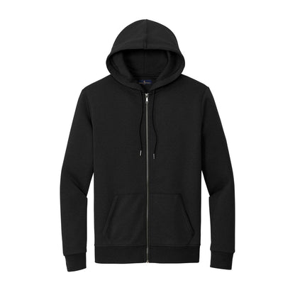 embroidered-men-s-brooks-brothers-double-knit-full-zip-hoodie — Deep Black