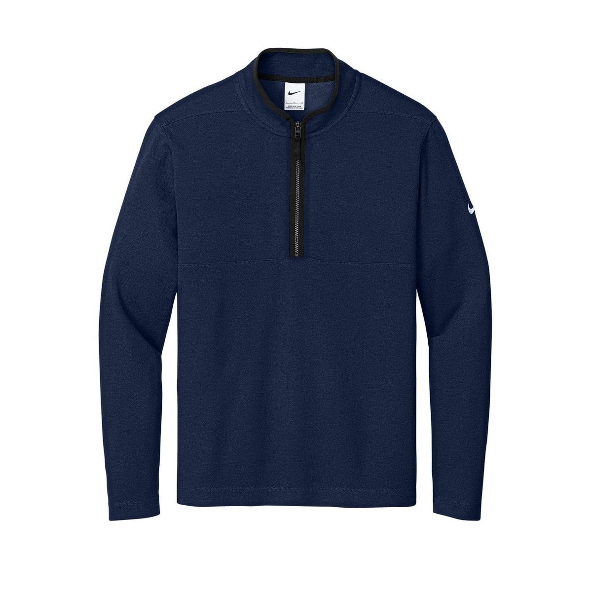 embroidered-men-s-nike-textured-1-2-zip-cover-up — College Navy