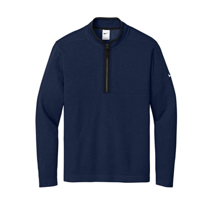 embroidered-men-s-nike-textured-1-2-zip-cover-up — College Navy