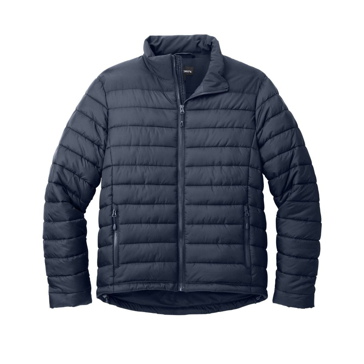 embroidered-men-s-puffer-jacket — Dress Blue Navy