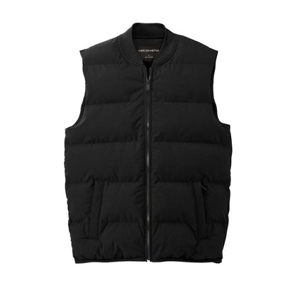 embroidered-men-s-puffer-vest — Deep Black
