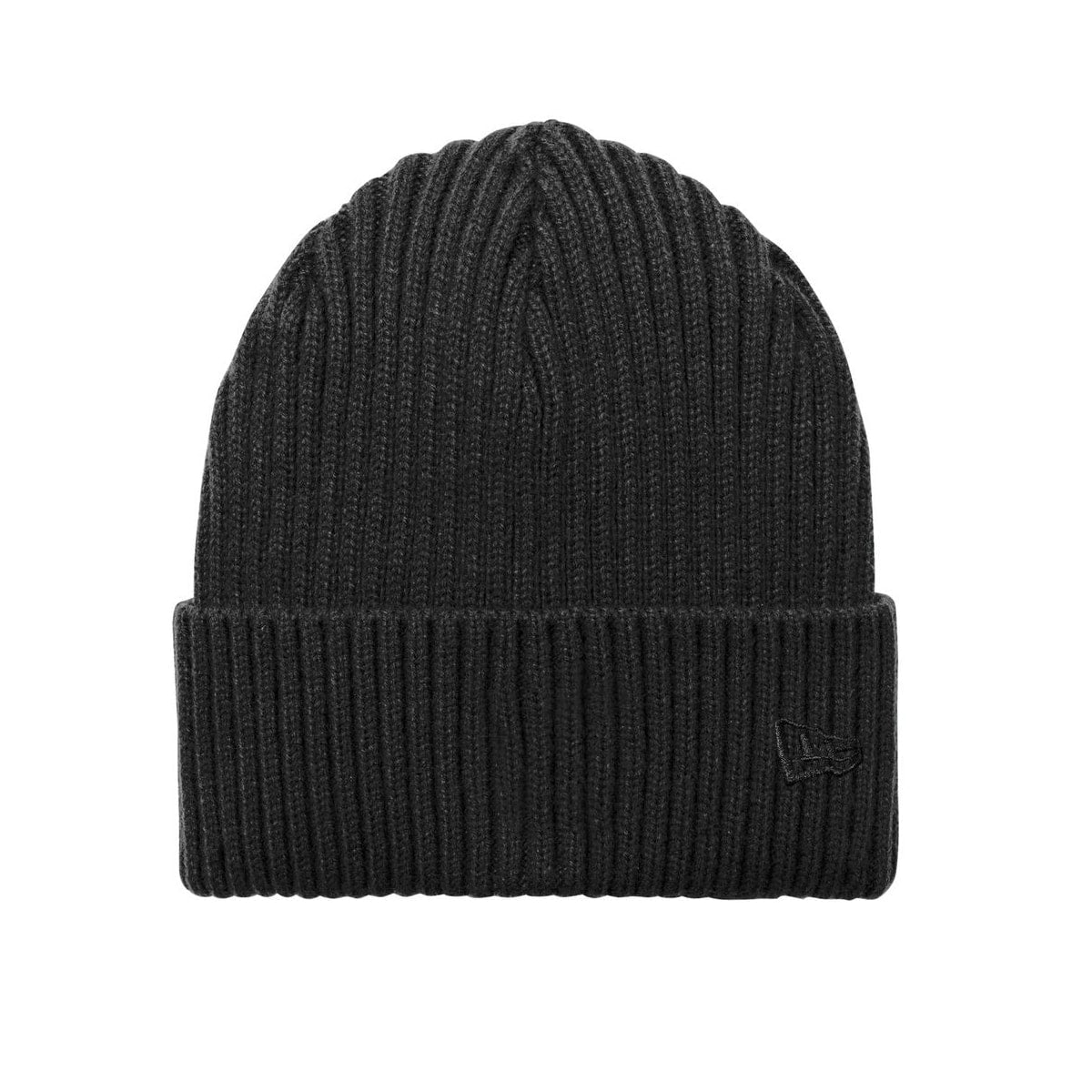 embroidered-new-era-core-classic-cuff-beanie — Black