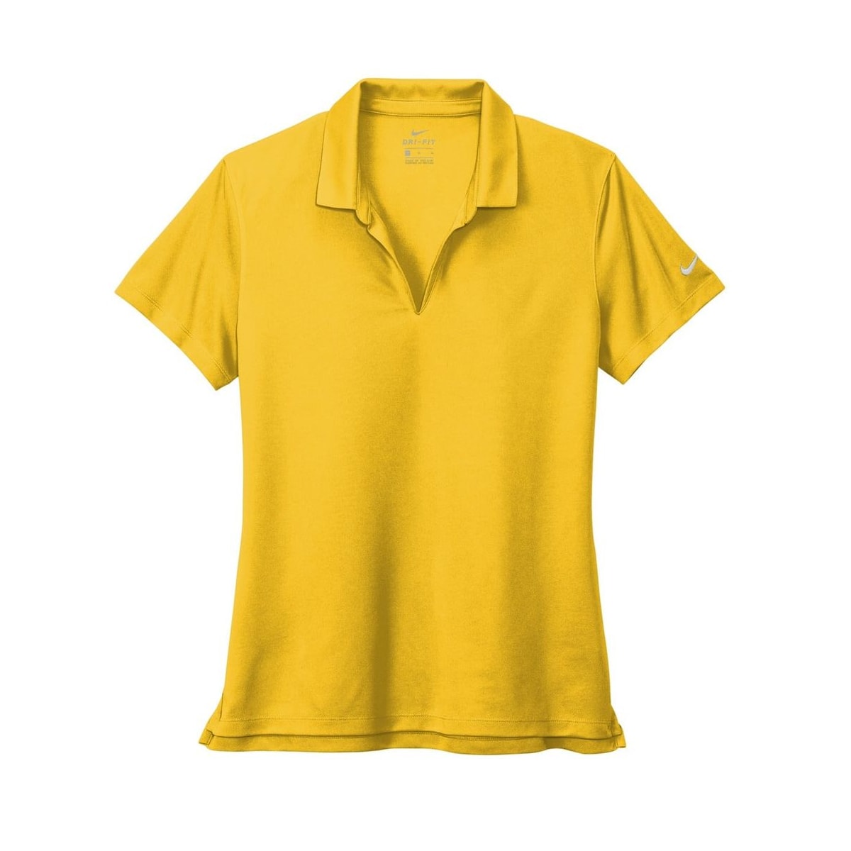 embroidered-nike-ladies-dri-fit-micro-pique-2-0-polo-nkdc1991 — Varsity Maize