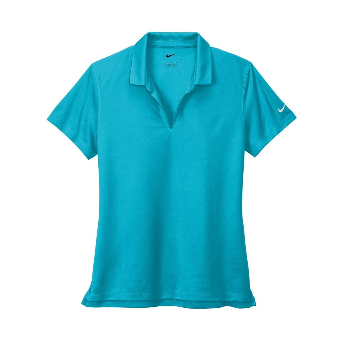 embroidered-nike-ladies-dri-fit-micro-pique-2-0-polo-nkdc1991 — Tidal Blue