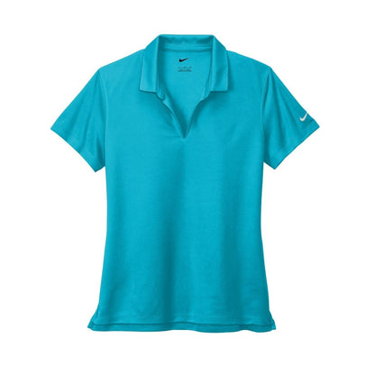 embroidered-nike-ladies-dri-fit-micro-pique-2-0-polo-nkdc1991 — Tidal Blue