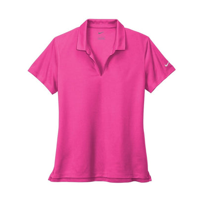 embroidered-nike-ladies-dri-fit-micro-pique-2-0-polo-nkdc1991 — Vivid Pink