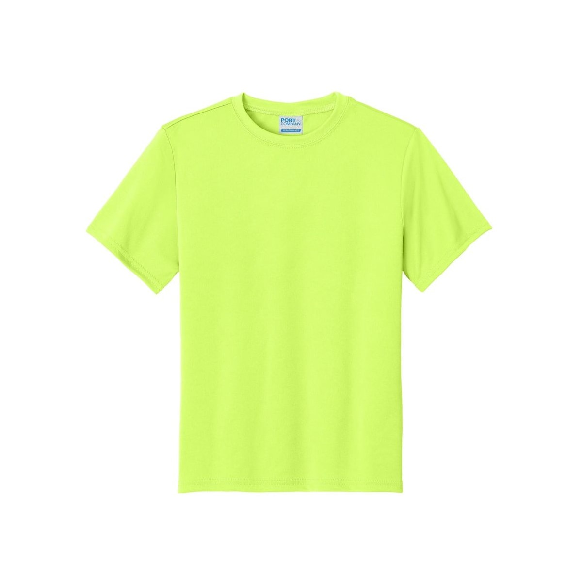 port-and-company-youth-essential-performance-tee — Neon Yellow