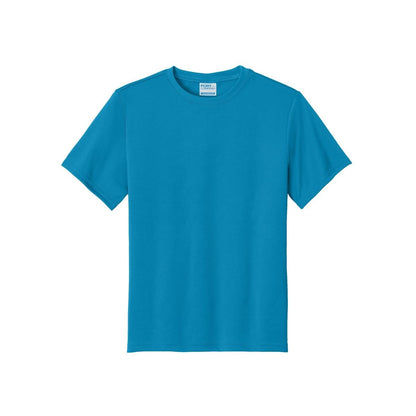 port-and-company-youth-essential-performance-tee — Neon Blue