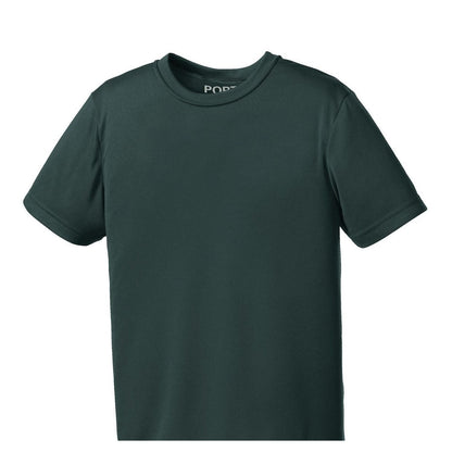 port-and-company-youth-essential-performance-tee — Dark Green