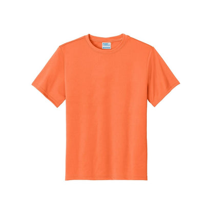 port-and-company-youth-essential-performance-tee — Neon Orange