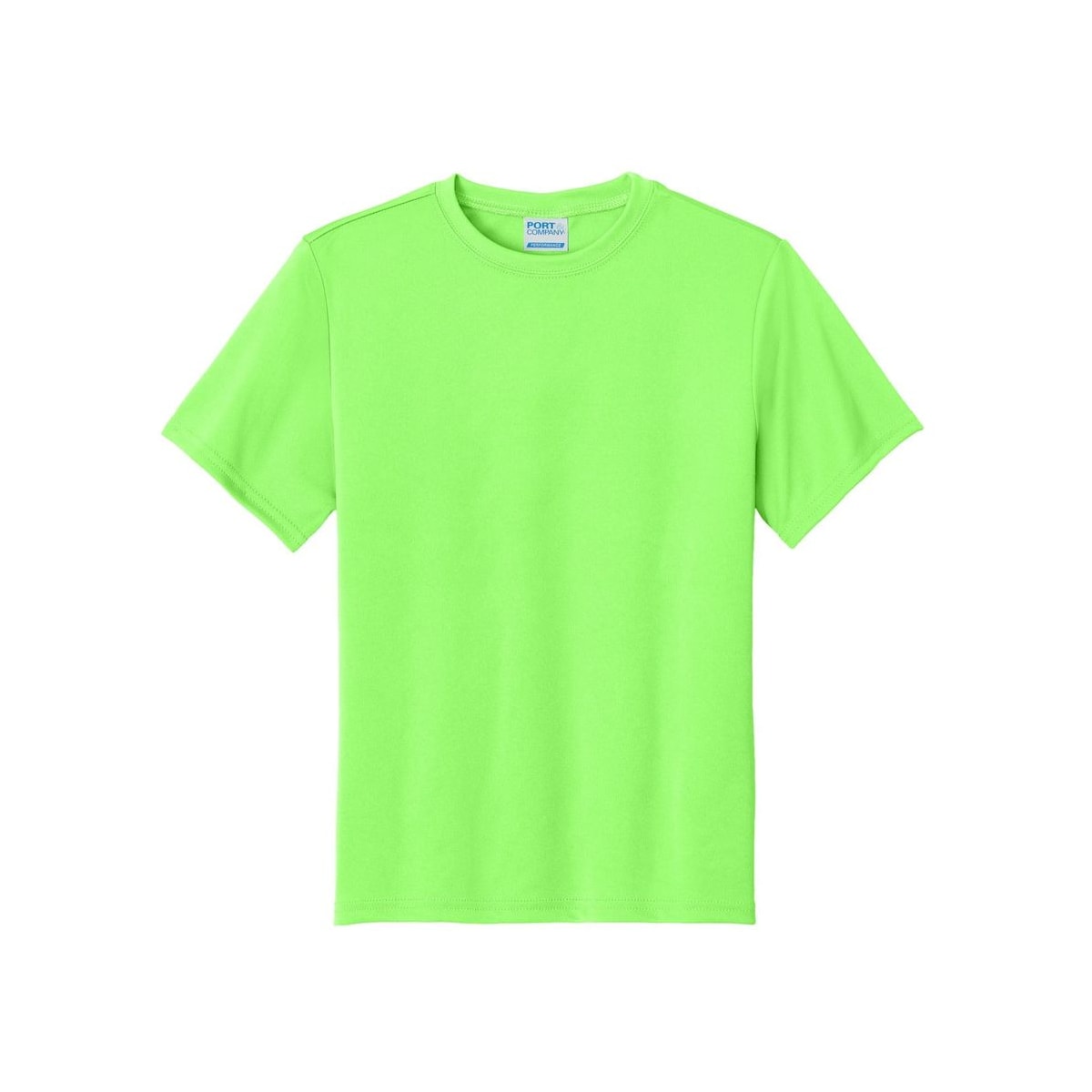 port-and-company-youth-essential-performance-tee — Neon Green