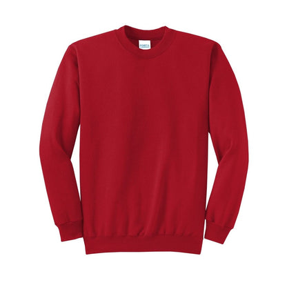 port-and-co-core-fleece-crewneck-sweatshirt — Red