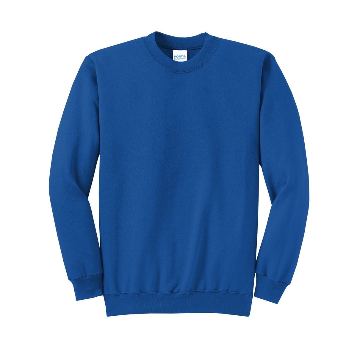 port-and-co-core-fleece-crewneck-sweatshirt — Royal