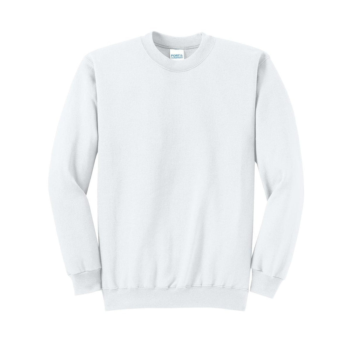 port-and-co-core-fleece-crewneck-sweatshirt — White