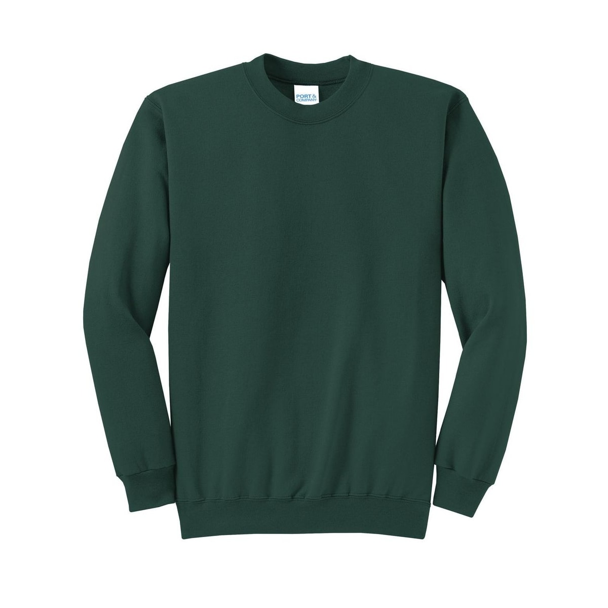 port-and-co-core-fleece-crewneck-sweatshirt — Dark Green