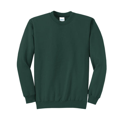 port-and-co-core-fleece-crewneck-sweatshirt — Dark Green